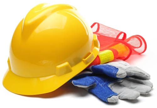 Photo of Safety gear - Hard Hat, Gloves, Hi-vis Vest