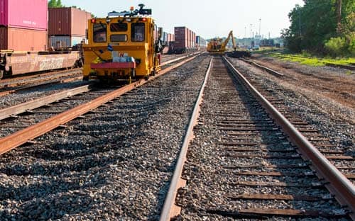 Photo of track maintenance